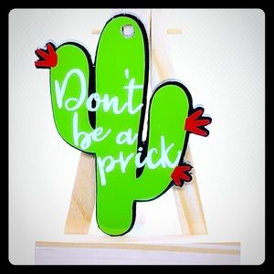 Don’t be a prick cactus keychain